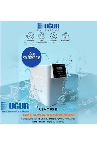 Uğur 5 Filtreli 8 lt Kapalı Kasa Pompasız Tezgah Altı Su Arıtma Cihazı
