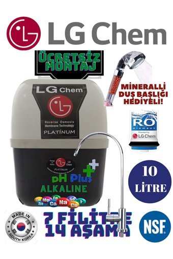 LG Chem Platinum 14 Aşamalı 10 lt Kapalı Kasa Pompasız Tezgah Altı Su Arıtma Cihazı