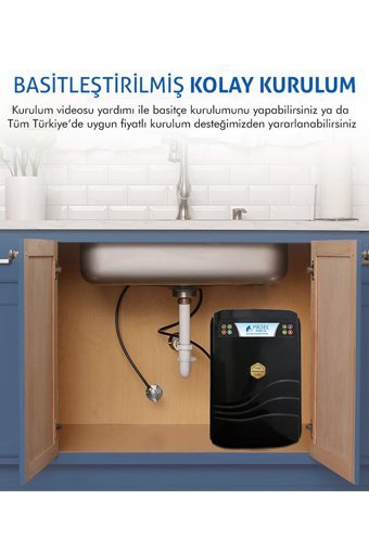 Piksel Aqua Aqua 12 Aşamalı 12 lt Kapalı Kasa Pompalı Tezgah Altı Su Arıtma Cihazı