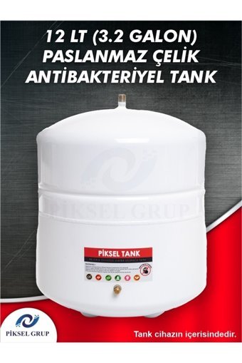 Piksel Aqua Aqua 12 Aşamalı 12 lt Kapalı Kasa Pompalı Tezgah Altı Su Arıtma Cihazı
