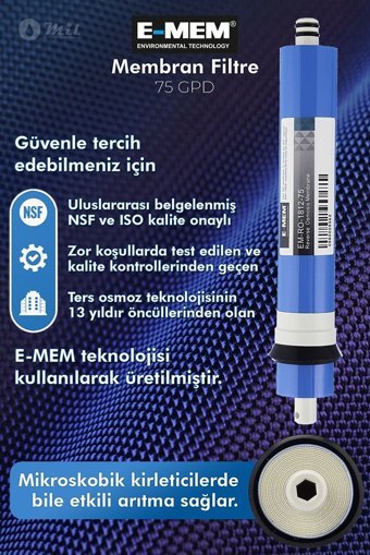Mil 5 Aşamalı 8 lt Kapalı Kasa Pompalı Tezgah Altı Su Arıtma Cihazı