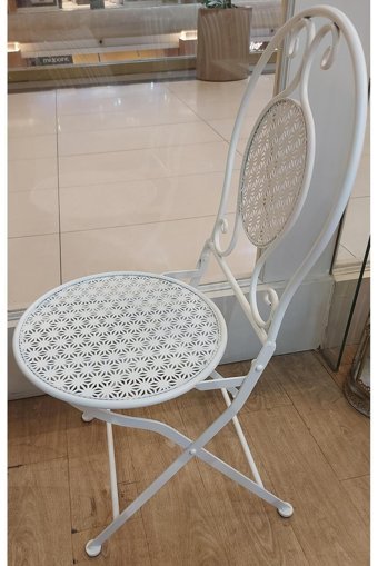 Biev Yuvarlak Metal 60 cm Beyaz Kamp Masası