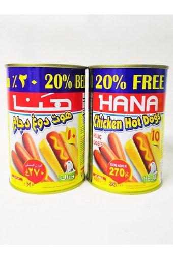 Hana Chicken Tavuk Uzun Sosis 2x270 gr