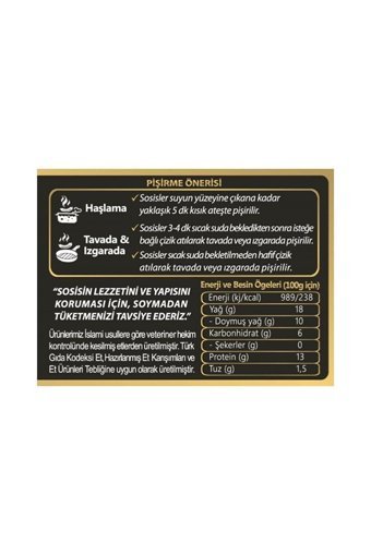 Apikoğlu Tütsülenmiş Dana Uzun Sosis 700 gr
