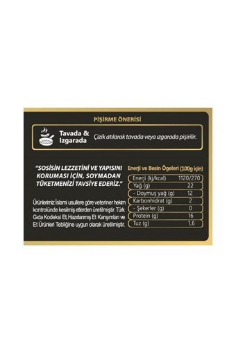 Apikoğlu Dana Uzun Sosis 6x280 gr