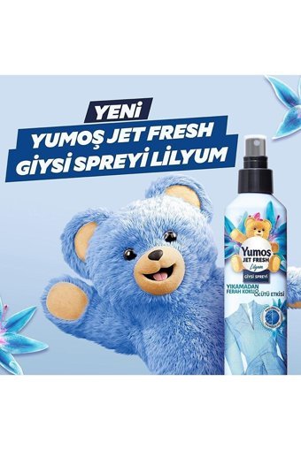Yumoş Jet Fresh Lilyum Kokulu Sprey Çamaşır Parfümü 6x200 ml