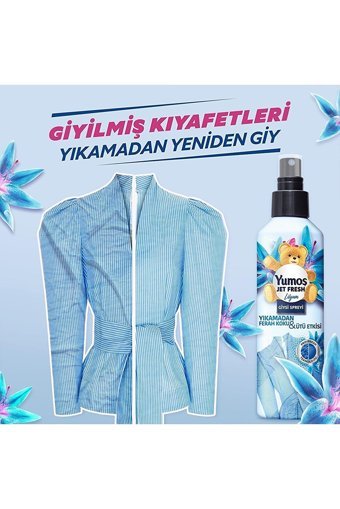 Yumoş Jet Fresh Lilyum Kokulu Sprey Çamaşır Parfümü 6x200 ml