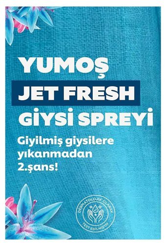 Yumoş Jet Fresh Lilyum Kokulu Sprey Çamaşır Parfümü 6x200 ml