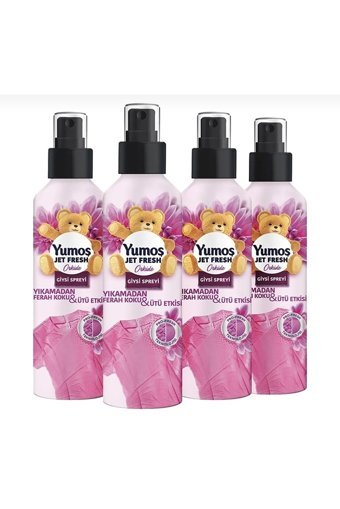 Yumoş Jet Fresh Orkide Kokulu Sprey Çamaşır Parfümü 4x200 ml