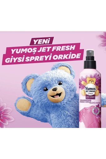 Yumoş Jet Fresh Orkide Kokulu Sprey Çamaşır Parfümü 4x200 ml