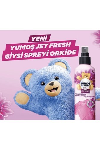 Yumoş Jet Fresh Orkide Kokulu Sprey Çamaşır Parfümü 12x200 ml