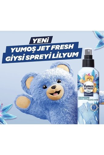 Yumoş Jet Fresh Lilyum Kokulu Sprey Çamaşır Parfümü 12x200 ml