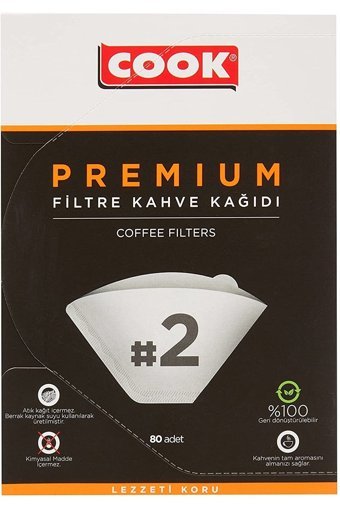 Cook 2 Numara Filtre Kahve Kağıdı 80'li