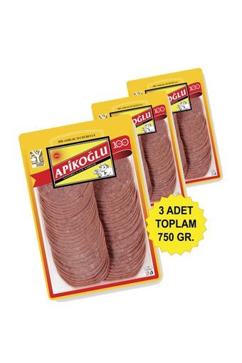 Apikoğlu Dilimli Dana Macar Salam 3x250 gr