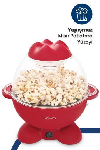 Goldmaster GM-423 Kırmızı Mısır Patlatma Makinesi