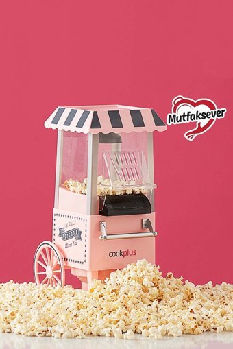 Cookplus Mutfaksever Nostaljik Pembe Mısır Patlatma Makinesi