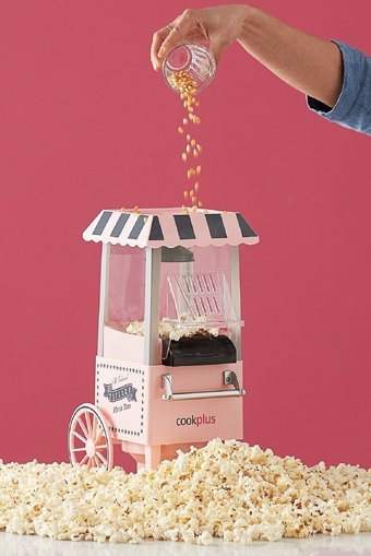 Cookplus Mutfaksever Nostaljik Pembe Mısır Patlatma Makinesi