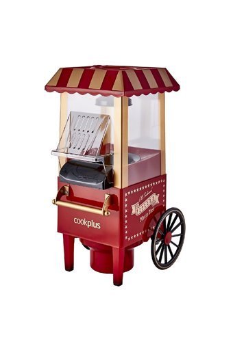 Cookplus Mutfaksever Nostaljik Kırmızı Mısır Patlatma Makinesi