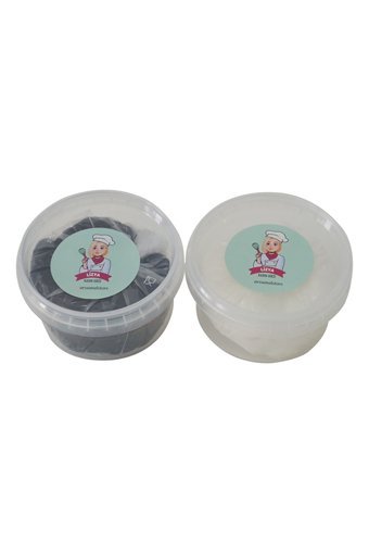 Lizya Beyaz-Siyah Şeker Hamuru 200 gr-200 gr