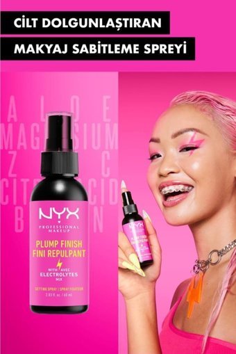 Nyx Professional Makeup Plump Finish Parlak Makyaj Sabitleyici Sprey 60 ml