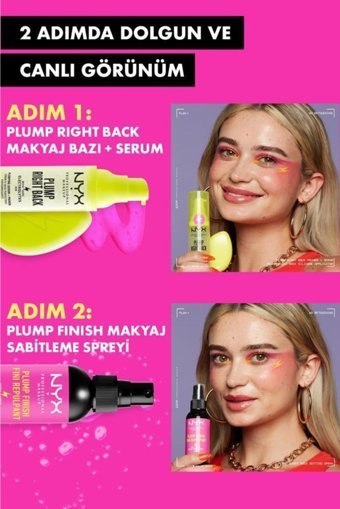Nyx Professional Makeup Plump Finish Parlak Makyaj Sabitleyici Sprey 60 ml