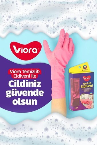 Viora Medium Temizlik Eldiveni 1 Çift