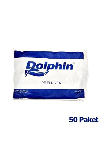 Dolphin XLarge Temizlik Eldiveni 50x100 Adet