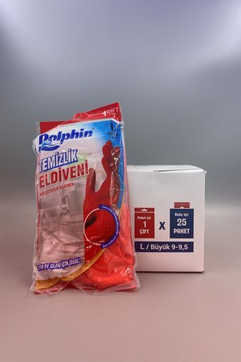 Dolphin Large Temizlik Eldiveni 25x1 Çift