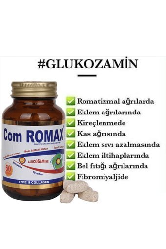 Com Romax Kolajenli Glukozamin Tablet 2x60 Adet