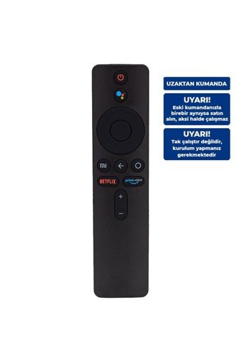 Weko Kr  HRM1789 Netflix-Prime Video Tuşlu Xiaomi Uyumlu Akıllı Mikrofonlu Uzaktan Kumanda