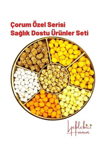 Leblebici Hanım çorum Kavrulmuş Tuzsuz Çıtır - Susamlı - Acılı - Çikolatalı Beyaz Leblebi 500 gr