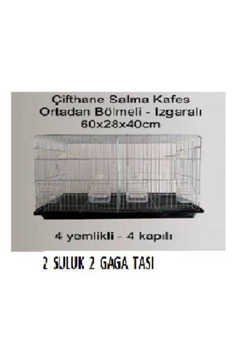 Quik Dikdörtgen Pirinç Muhabbet Kuşu Kafesi Siyah