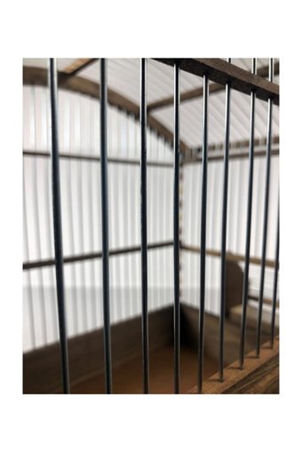 Naturbird Kafes 86 Çatılı Dikdörtgen Ahşap Muhabbet Kuşu Kafesi Kahverengi