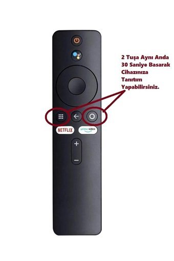 Xiaomi Mi Box S Netflix-Prime Video Tuşlu Xiaomi Uyumlu Akıllı Mikrofonlu Uzaktan Kumanda