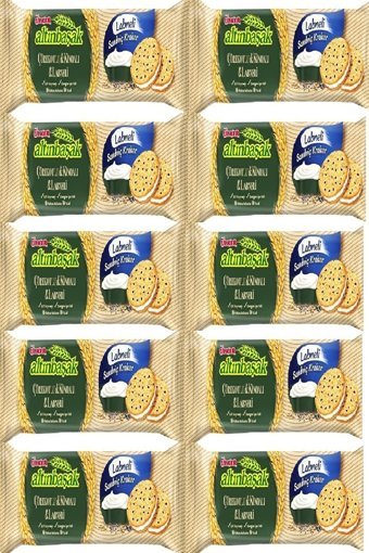 Ülker Altınbaşak Çörek Otlu Kinoalı Labneli Bisküvi 10x60 gr