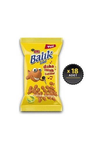 Eti Balık Kraker Mısırlı Bisküvi 18x70 gr