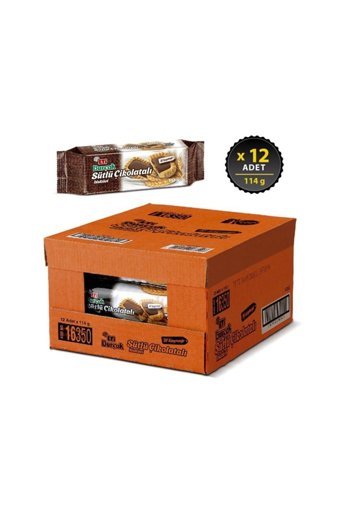 Eti Burçak Sütlü Çikolatalı Bisküvi 12x114 gr
