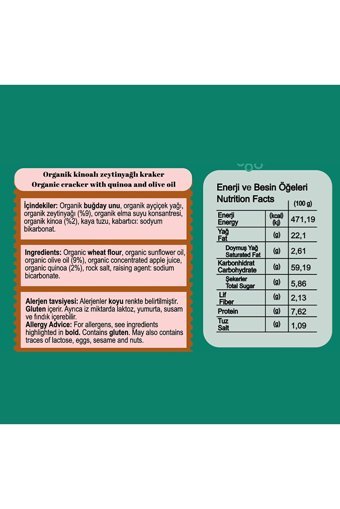 Monn Bio Organik & Vegan Kinoalı Bisküvi 60 gr