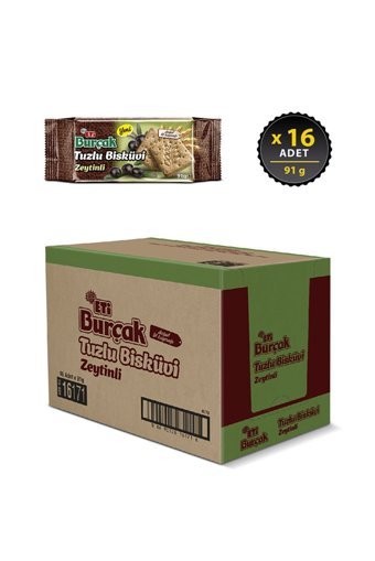 Eti Burçak Zeytinli Bisküvi 16x91 gr