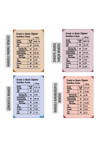 Monn Bio Organik & Vegan Karışık Bisküvi 4x60 gr