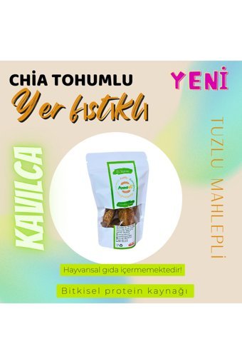 Anne Eli Gibi Chia Tohumlu Yer Fıstıklı Bisküvi 80 gr
