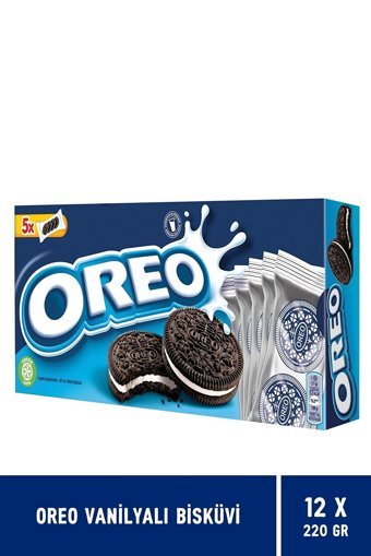Oreo Kakaolu Vanilyalı Bisküvi 12x220 gr