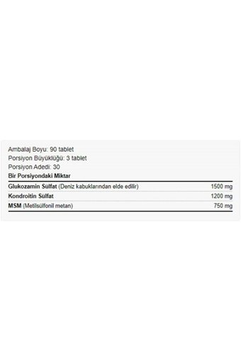 Dynamic Nutrition Glukozamin Tablet 90 Adet
