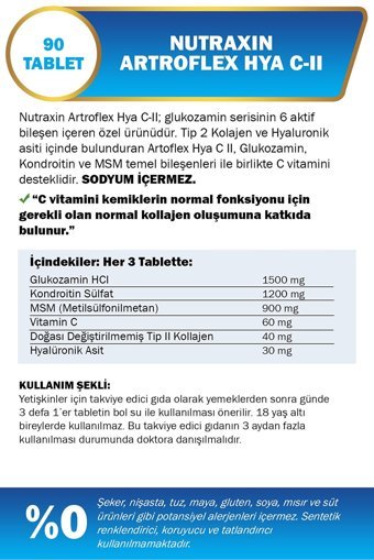 Nutraxin Artroflex Kolajenli Glukozamin Tablet 90 Adet