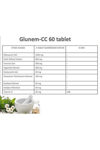 Msl Glunem-cc Kolajenli Glukozamin Tablet 60 Adet