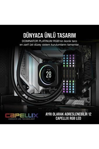 Corsair Dominator Platinum Rgb CMT32GX5M2B5200C40 32 GB DDR5 2x16 5200 Mhz Ram