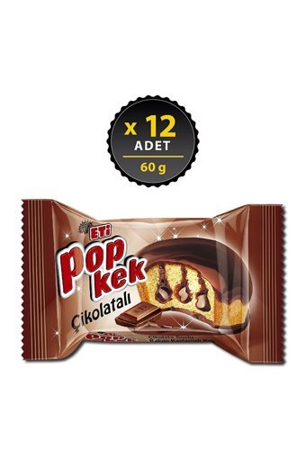 Eti Popkek Çikolatalı Kek 12x60 gr