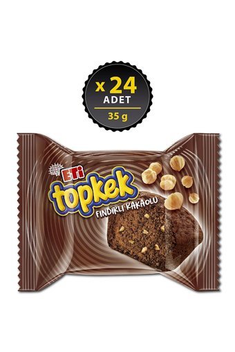 Eti Topkek Fındıklı-Kakaolu Kek 24x35 gr