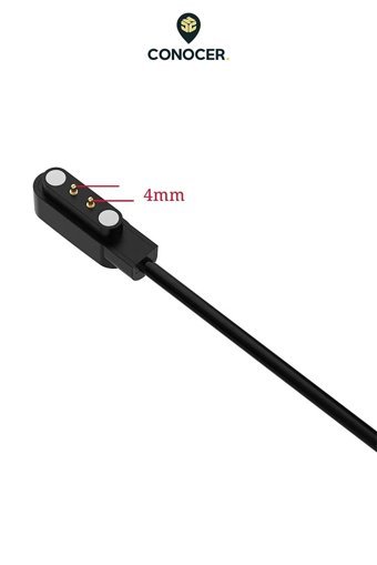 Conocer W26-W26 Plus-HW12-HW16 Kalın Uç Kablolu Muadil Şarj Aleti Siyah