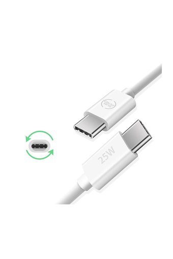 Subzero Samsung Type C Kablolu 25 W Hızlı Şarj Muadil Şarj Aleti Beyaz